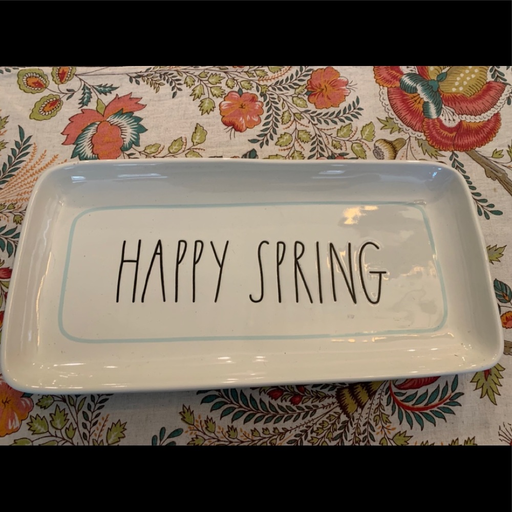 Rae Dunn Artisan Collection Happy Spring tray